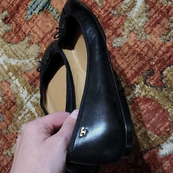 Tory Burch black flats women's size 8.5 EUC - Picture 6 of 10